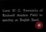 Image of U.S. fliers inspect airplanes on Air Memorial Day Hollywood California USA, 1919, second 3 stock footage video 65675034839