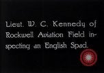 Image of U.S. fliers inspect airplanes on Air Memorial Day Hollywood California USA, 1919, second 6 stock footage video 65675034839