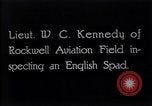 Image of U.S. fliers inspect airplanes on Air Memorial Day Hollywood California USA, 1919, second 9 stock footage video 65675034839