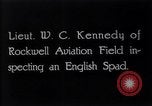 Image of U.S. fliers inspect airplanes on Air Memorial Day Hollywood California USA, 1919, second 10 stock footage video 65675034839