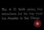 Image of Major A D Smith readies for flight from Los Angeles to San Diego Hollywood California USA, 1919, second 3 stock footage video 65675034843