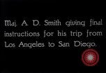 Image of Major A D Smith readies for flight from Los Angeles to San Diego Hollywood California USA, 1919, second 5 stock footage video 65675034843