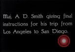 Image of Major A D Smith readies for flight from Los Angeles to San Diego Hollywood California USA, 1919, second 6 stock footage video 65675034843