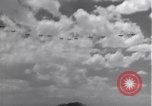 Standbild P-38 Flugzeuge fliegen die in Formationen Algerien Nordafrika, 1943, aus Sekunde 53 historischem Filmmaterial Videoclip 65675034876