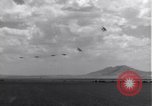 Standbild P-38 Flugzeuge fliegen die in Formationen Algerien Nordafrika, 1943, aus Sekunde 61 historischem Filmmaterial Videoclip 65675034876