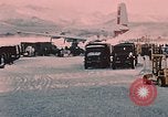 Image of C-119 aircraft Alaska Elmendorf Air Force Base USA, 1955, second 15 stock footage video 65675035047