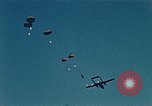 Image of C-119 aircraft Alaska Elmendorf Air Force Base USA, 1955, second 30 stock footage video 65675035047