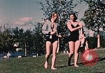 Image of bather Alaska USA, 1954, second 58 stock footage video 65675035048