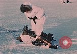 Image of Otter tracked vehicle in snow Alaska USA, 1954, second 52 stock footage video 65675035052