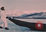 Image of Otter tracked vehicle in snow Alaska USA, 1954, second 62 stock footage video 65675035052