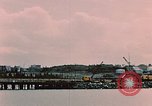 Image of Cranes and buildings near Knik Arm Cook Inlet  Anchorage Alaska USA, 1953, second 12 stock footage video 65675035068