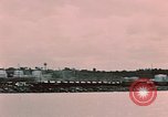 Image of Cranes and buildings near Knik Arm Cook Inlet  Anchorage Alaska USA, 1953, second 53 stock footage video 65675035068