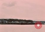 Image of Cranes and buildings near Knik Arm Cook Inlet  Anchorage Alaska USA, 1953, second 59 stock footage video 65675035068