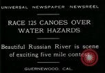 Standbild Five Mile Kanu Rennen Guernewood California USA, 1929, aus Sekunde 4 historischem Filmmaterial Videoclip 65675035083