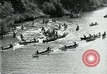 Standbild Five Mile Kanu Rennen Guernewood California USA, 1929, aus Sekunde 15 historischem Filmmaterial Videoclip 65675035083