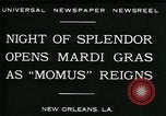 Image Mardi Gras New Orleans Louisiana USA, 1930, de la seconde 9 séquences d'archives historiques vidéo 65675035088