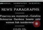 Image femme poisson taxidermiste Avalon California USA, 1930, de la seconde 1 séquences d'archives historiques vidéo 65675035089