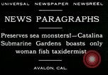 Image femme poisson taxidermiste Avalon California USA, 1930, de la seconde 6 séquences d'archives historiques vidéo 65675035089