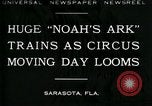 Immagine di circo atti e animali Sarasota Florida USA, 1930, secondo 1 filmato di repertorio 65675035093