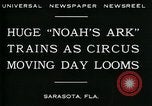 Immagine di circo atti e animali Sarasota Florida USA, 1930, secondo 3 filmato di repertorio 65675035093
