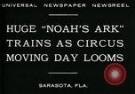 Immagine di circo atti e animali Sarasota Florida USA, 1930, secondo 4 filmato di repertorio 65675035093