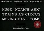 Immagine di circo atti e animali Sarasota Florida USA, 1930, secondo 7 filmato di repertorio 65675035093