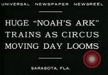 Immagine di circo atti e animali Sarasota Florida USA, 1930, secondo 8 filmato di repertorio 65675035093