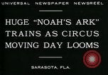 Immagine di circo atti e animali Sarasota Florida USA, 1930, secondo 10 filmato di repertorio 65675035093