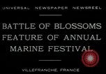 Image mer Bataille de fleurs Villefranche France, 1930, de la seconde 3 séquences d'archives historiques vidéo 65675035097