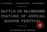 Image mer Bataille de fleurs Villefranche France, 1930, de la seconde 6 séquences d'archives historiques vidéo 65675035097