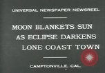 Standbild Eclipse Camptonville California USA, 1930, aus Sekunde 7 historischem Filmmaterial Videoclip 65675035107