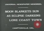 Standbild Eclipse Camptonville California USA, 1930, aus Sekunde 9 historischem Filmmaterial Videoclip 65675035107