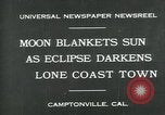 Standbild Eclipse Camptonville California USA, 1930, aus Sekunde 10 historischem Filmmaterial Videoclip 65675035107