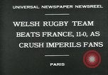 Standbild Rugby-spiel Paris Frankreich, 1930, aus Sekunde 3 historischem Filmmaterial Videoclip 65675035112