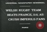Standbild Rugby-spiel Paris Frankreich, 1930, aus Sekunde 8 historischem Filmmaterial Videoclip 65675035112