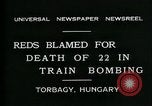 Immagine di Vienna Express treno ferroviario incidente Biatorbagy Ungheria, 1931, secondo 3 filmato di repertorio 65675035116