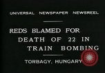 Immagine di Vienna Express treno ferroviario incidente Biatorbagy Ungheria, 1931, secondo 7 filmato di repertorio 65675035116