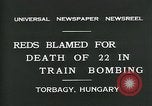 Immagine di Vienna Express treno ferroviario incidente Biatorbagy Ungheria, 1931, secondo 8 filmato di repertorio 65675035116