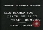 Immagine di Vienna Express treno ferroviario incidente Biatorbagy Ungheria, 1931, secondo 9 filmato di repertorio 65675035116
