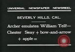 Image of archer Beverly Hills California USA, 1931, second 7 stock footage video 65675035118