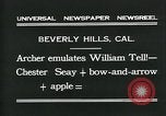 Image of archer Beverly Hills California USA, 1931, second 9 stock footage video 65675035118
