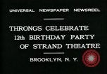 Standbild Strand Theatre Brooklyn New York City USA, 1931, aus Sekunde 11 historischem Filmmaterial Videoclip 65675035123