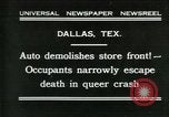 Image of damage from car hitting a building Dallas Texas USA, 1931, second 1 stock footage video 65675035127