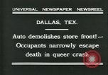 Image of damage from car hitting a building Dallas Texas USA, 1931, second 3 stock footage video 65675035127