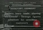 Image of barbers Frankfurt Germany, 1931, second 1 stock footage video 65675035129