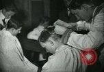 Image of barbers Frankfurt Germany, 1931, second 34 stock footage video 65675035129