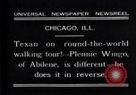 Image of Texan man Chicago Illinois USA, 1931, second 5 stock footage video 65675035138