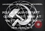 Standbild kommunistischen mob New York United States USA, 1932, aus Sekunde 7 historischem Filmmaterial Videoclip 65675035143