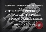 Immagine di prima guerra mondiale veterani vantaggi Zanesville Ohio USA, 1932, secondo 7 filmato di repertorio 65675035149