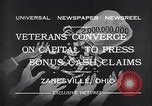 Immagine di prima guerra mondiale veterani vantaggi Zanesville Ohio USA, 1932, secondo 11 filmato di repertorio 65675035149